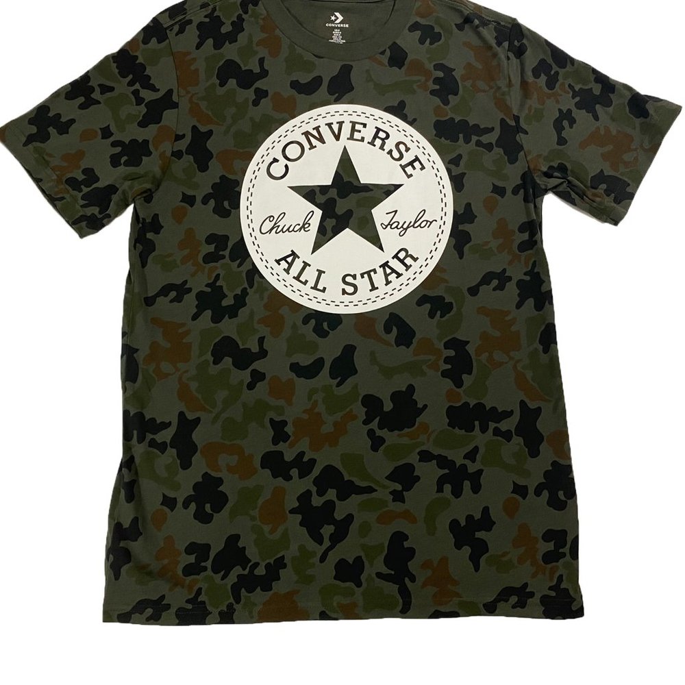 Converse Men's Chuck Patch Short Sleeve T-Shirt Small Camo